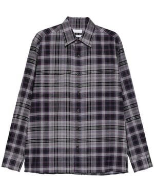 Cellar Door Check Cotton Shirt - Gray