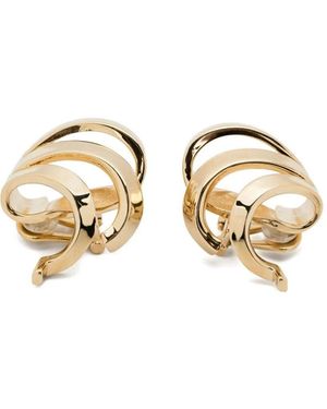 Ferragamo Ear Leafbig Earrings - Metallic
