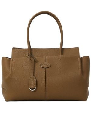 Tod's Medium Leather Shopping Bag Tod's - Brown