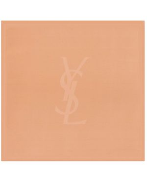Saint Laurent Cassandre Square Scarf - Natural