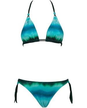 PIN UP Glitter Triangle Bikini - Green