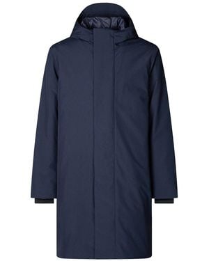 Save The Duck Barry Waterproof Padded Jacket With Hood - Blue