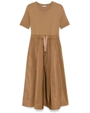 Herno Abito Midi Con Design A Inserti - Neutro