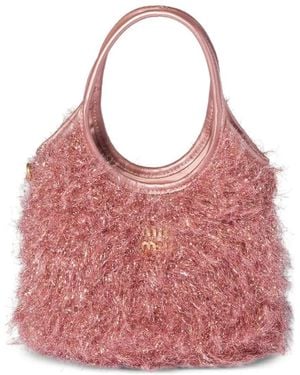 Miu Miu Ivy Lurex Handbag - Pink