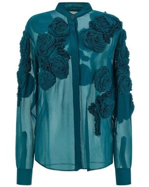 Dries Van Noten Chowsa Embellished Shirt - Blue