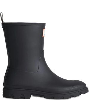 Maison Kitsuné X Hunter Downpour Waterproof Rubber Short Boots Shoes - Black