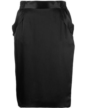 Saint Laurent Gonna A Matita - Nero