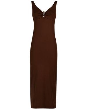Fisico Buckle Dress - Brown