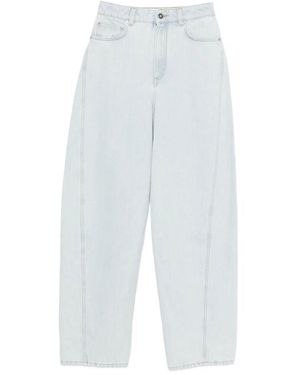 Givenchy Mini Waist Jeans With Loops And Zipped Closure - White