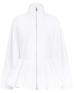 Alaïa Peplum Jacket Clothing - White