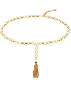 Chloé Pompoms Belt - White