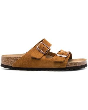 Birkenstock Arizona Suede Sandals Shoes - Brown