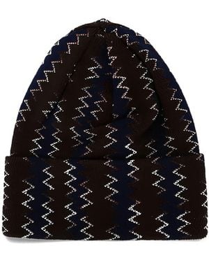 Missoni Zig-Zag Pattern Beanie - Black