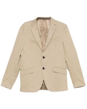 Etro Rome Single-Breasted Cotton Jacket - Natural