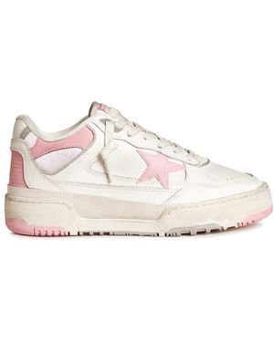 スニーカー Golden  'Forty2' sneakers Women's Forty2 with grey star and white leather heel tab