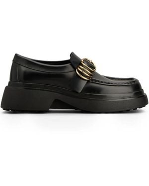 Tod's Leather Slip-On Shoes - Black