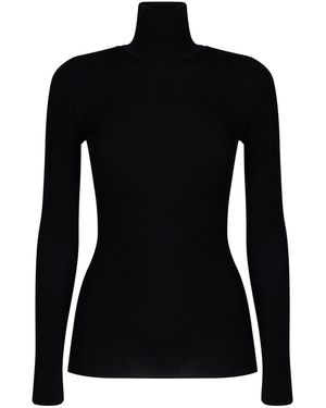 Bottega Veneta Maglia Collo Alto - Black