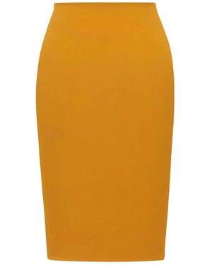 Saint Laurent Mid-Rise Pencil Skirt - Orange