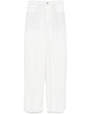 Bottega Veneta Wool Wide-Leg Pants - White