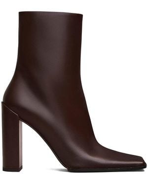 Alaïa Square Ankle Boots - Brown