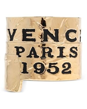 Givenchy Tape Textured Metal Cuff Bracelet Accessories - Metallic