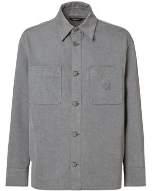Fendi Go-To Faded Denim Jacket - Grey