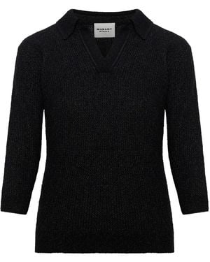 Isabel Marant Black Alpaca Wool Nathalie Pullover