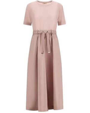 Herno Panelled Midi Dress - Pink