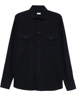 Borriello Double-pocket Cotton Shirt - Blue