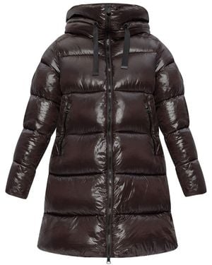 Save The Duck Isabel Long Glossy-effect Down Jacket - Black
