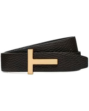 Tom Ford Cintura Con Logo - Bianco