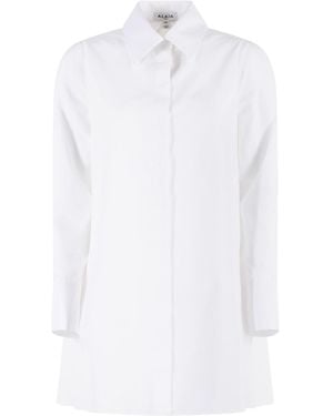 Alaïa Flared Cotton Poplin Shirt - White