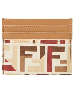 Fendi Roma Ff Fabric Card Holder Accessories - White