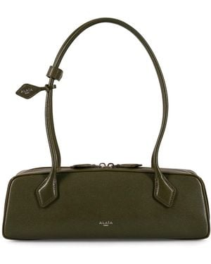Alaïa Le Teckel Medium Bag In Shiny Goatskin - Green