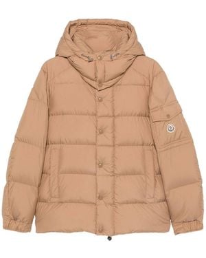 Moncler Short Padded Jacket Maya 70 With Hood - Natural
