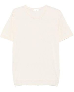 Roberto Collina Short-sleeve Knitted Silk T-shirt - White