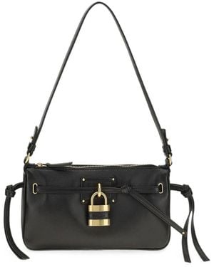 Chloé Mini Paddington Sling Pouch With Soft Leather Shoulder Strap - Black