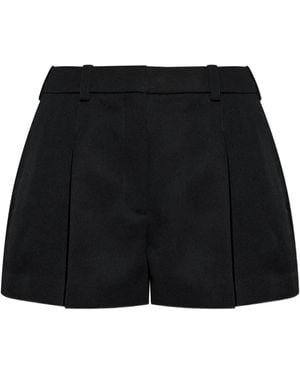 Givenchy Wool Pleated Shorts - Black