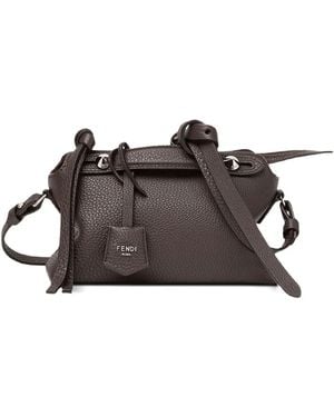 Fendi By The Way Soft Mini In Ebony Leather - Brown