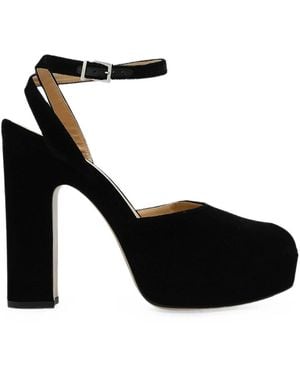 Fendi After 9 Velvet Sandals - Black