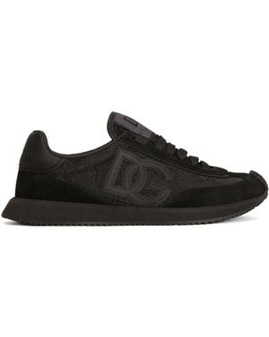 Dolce & Gabbana Dg Cushion Sneakers In Fabric - Black