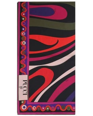 PUCCI Abstract-print Silk Foulard - Red