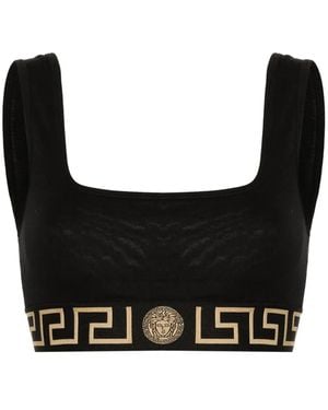 Versace Greca Border Underwear Top - Black