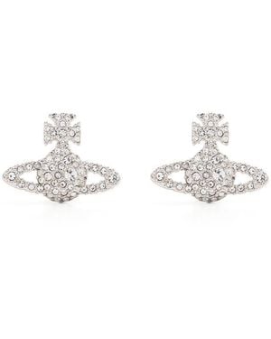 Vivienne Westwood Grace Bas Relief Stud Earrings - White