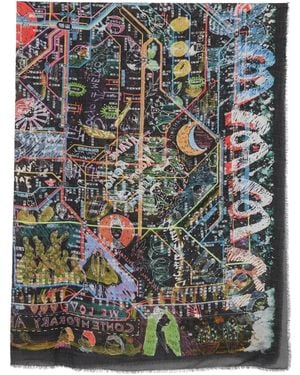 Faliero Sarti In Collaboration With Paolo Fiumi: Stole Art In Japan - Black