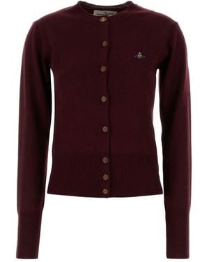 Vivienne Westwood Bea Wool Cardigan - Purple