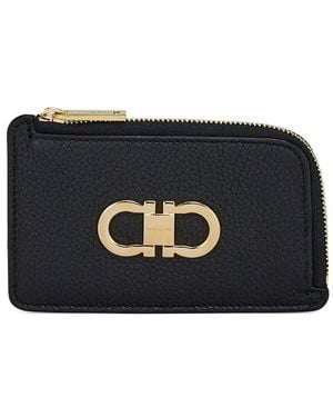 Ferragamo Card Holder With Coin Purse - Black