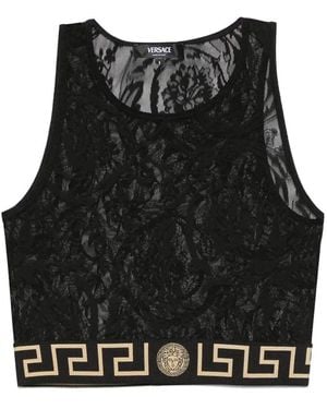 Versace Barocco Jacquard Underwear Top - Black