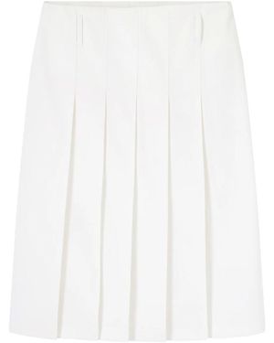 A.P.C. Alice Gabardine Midi Skirt - White