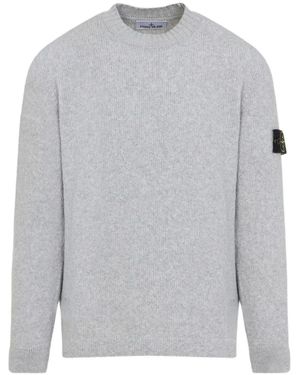 Stone Island Wool Crew Neck Jumper - Grey